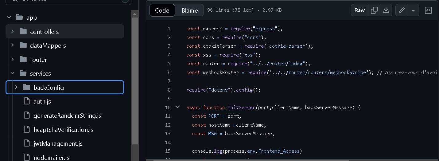 Capture d'écran de BH-DevService